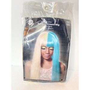Costume Wig blonde Blue Long Hair Halloween Berry & Cream Adult 14+